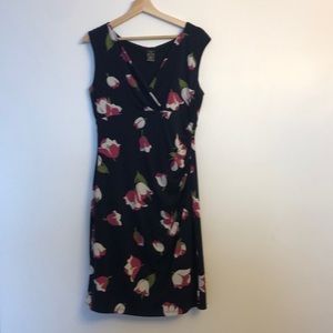 Ann Taylor - size 10 petite. Navy blue with bright floral print